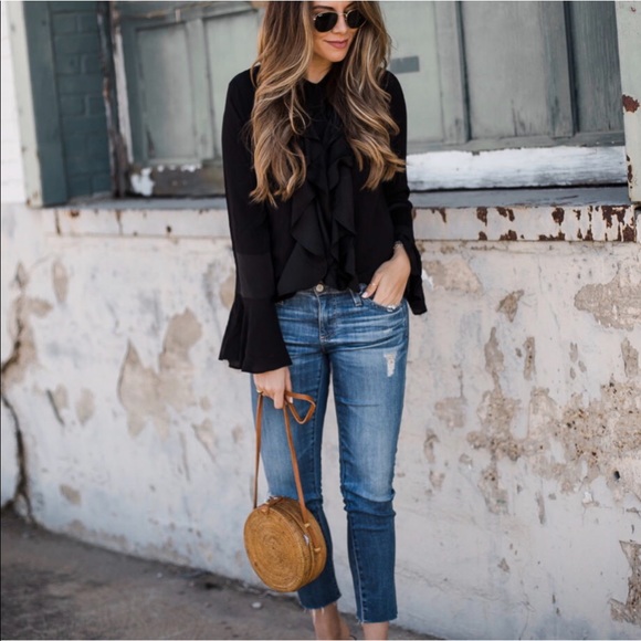 New! Boho Rattan Straw Bag Box with Strap - Picture 3 of 6